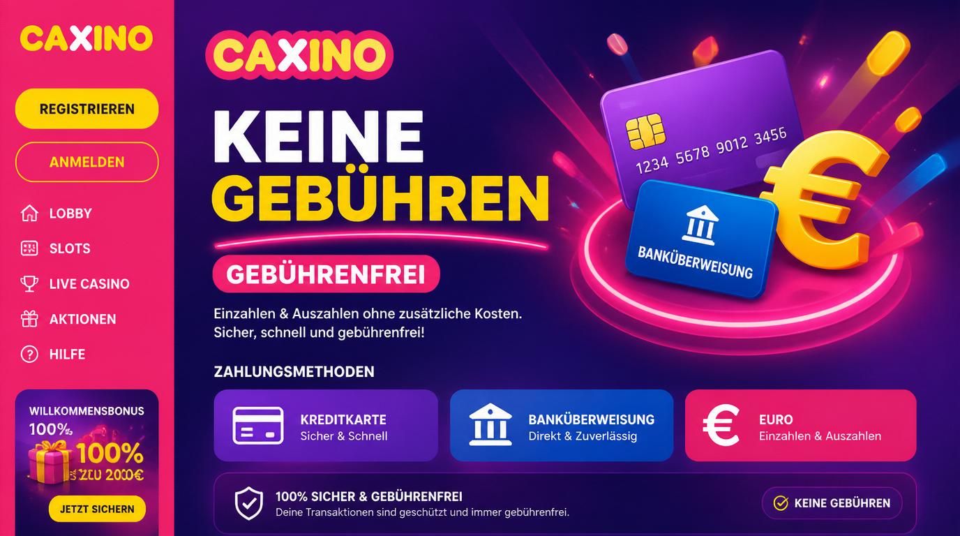 Gebührenfrei Einzahlen bei Caxino